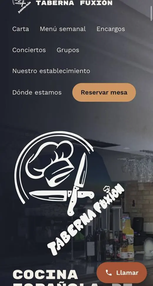 Portada de Taberna Fuxión en el móvil
